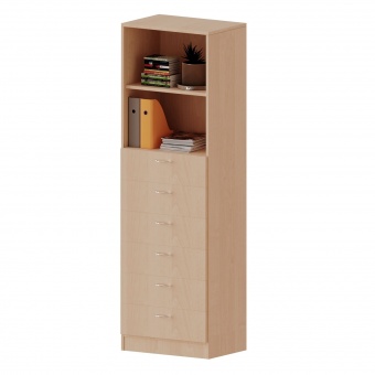 Schubladenschrank, 3 OH, 6 Schubladen, B/H/T 60x118x50cm 